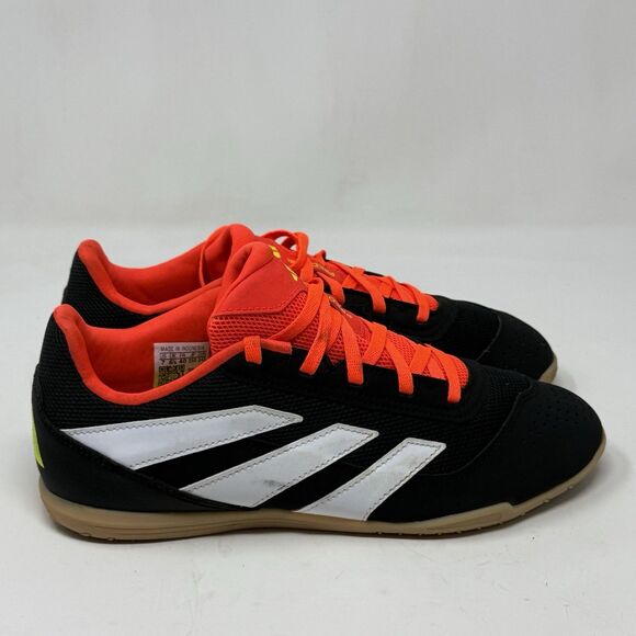 Adidas Predator Club Indoor Sala Soccer Shoes Mens 7 Black Solar Red Sneakers - Picture 3 of 16